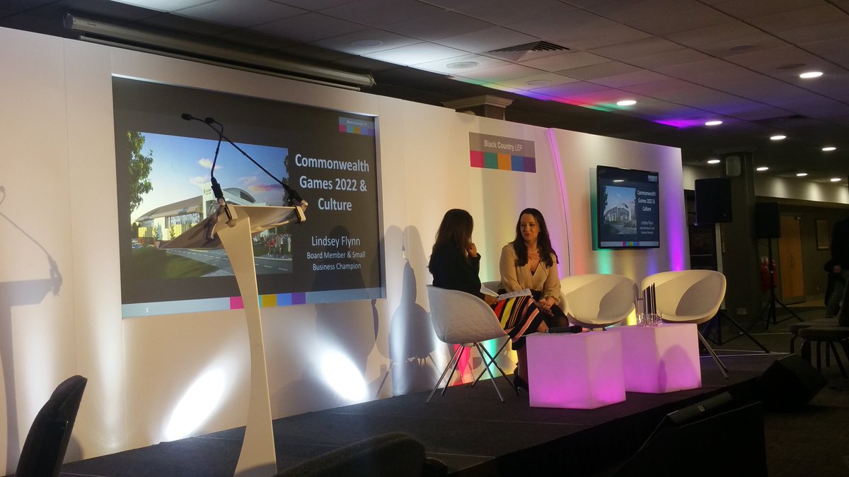 SajidaCarr's tweet photo. Lindsey Flynn talking about Commonwealth games, opps for businesses, tourism, progranming, volunteering opps, ' CW Games are made by the people'! #BCLEPConference19 #culturematters https://t.co/ieahTerxs6