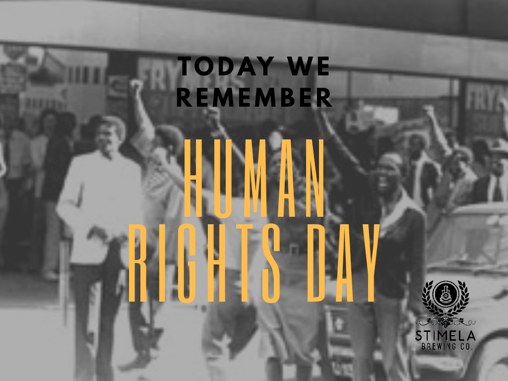 Happy happy everyone!
Today, let's celebrate the freedoms and the rights that were bravely fought for.
On this Human Rights day, we salute you!

#HumanRightsDay2019
#StimelaBrewingCo