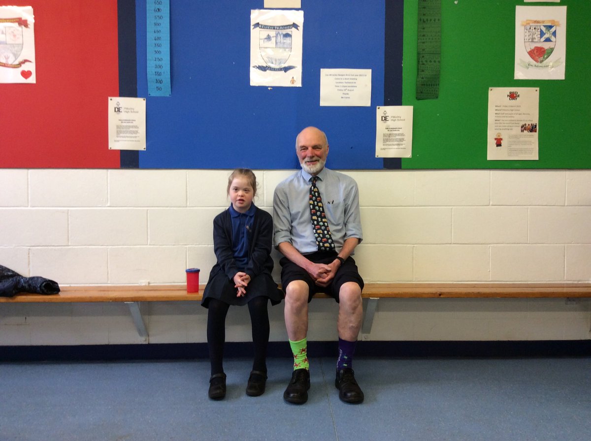 P4567Pitlochry's tweet photo. Mr Burrell and Emma celebrating World Downs Syndrome Day. https://t.co/DYjo41Ku7I