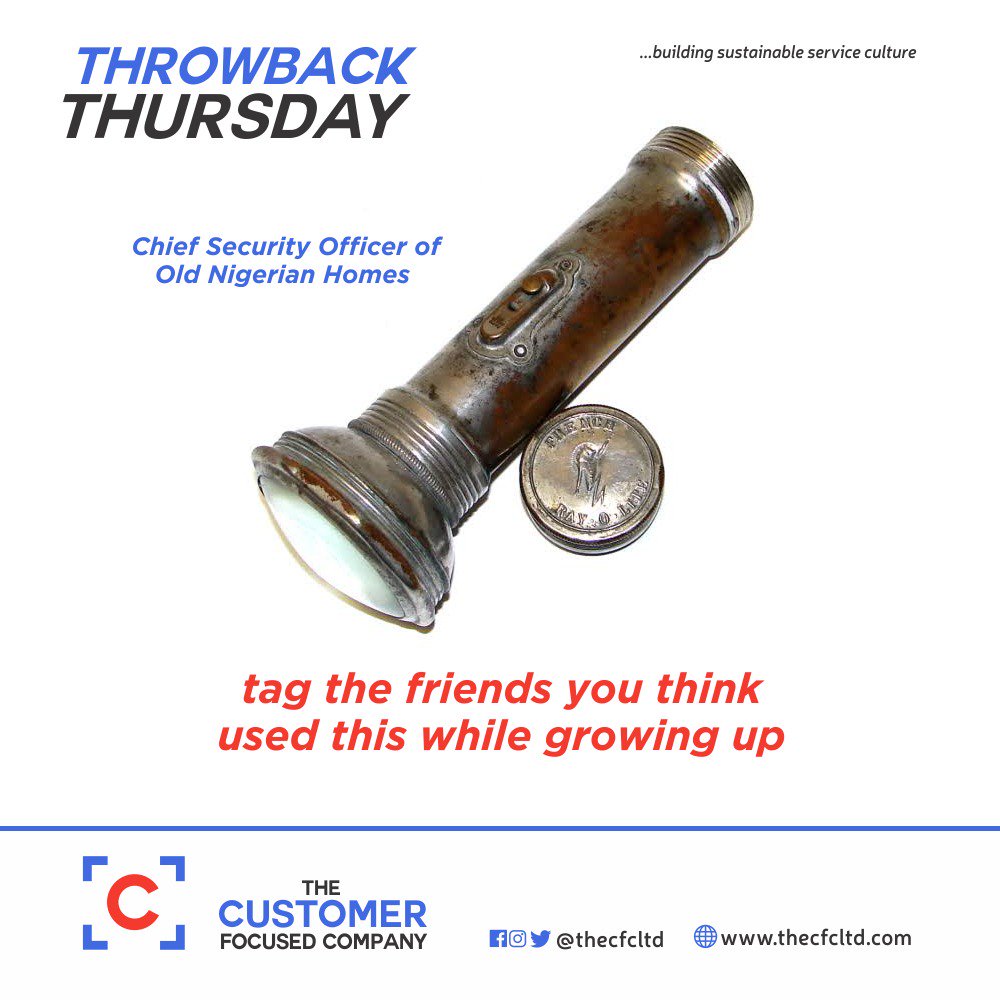 thecfcltd's tweet photo. Give it up for the Chief Security Officer of old Nigerian homes. Thank you for the selfless service. Gone but never forgotten..
Tag someone if you ever used this🗣
#tbt #throwbackthursday #thecfc #ThursdayThoughts https://t.co/Pu8PFsJuWV
