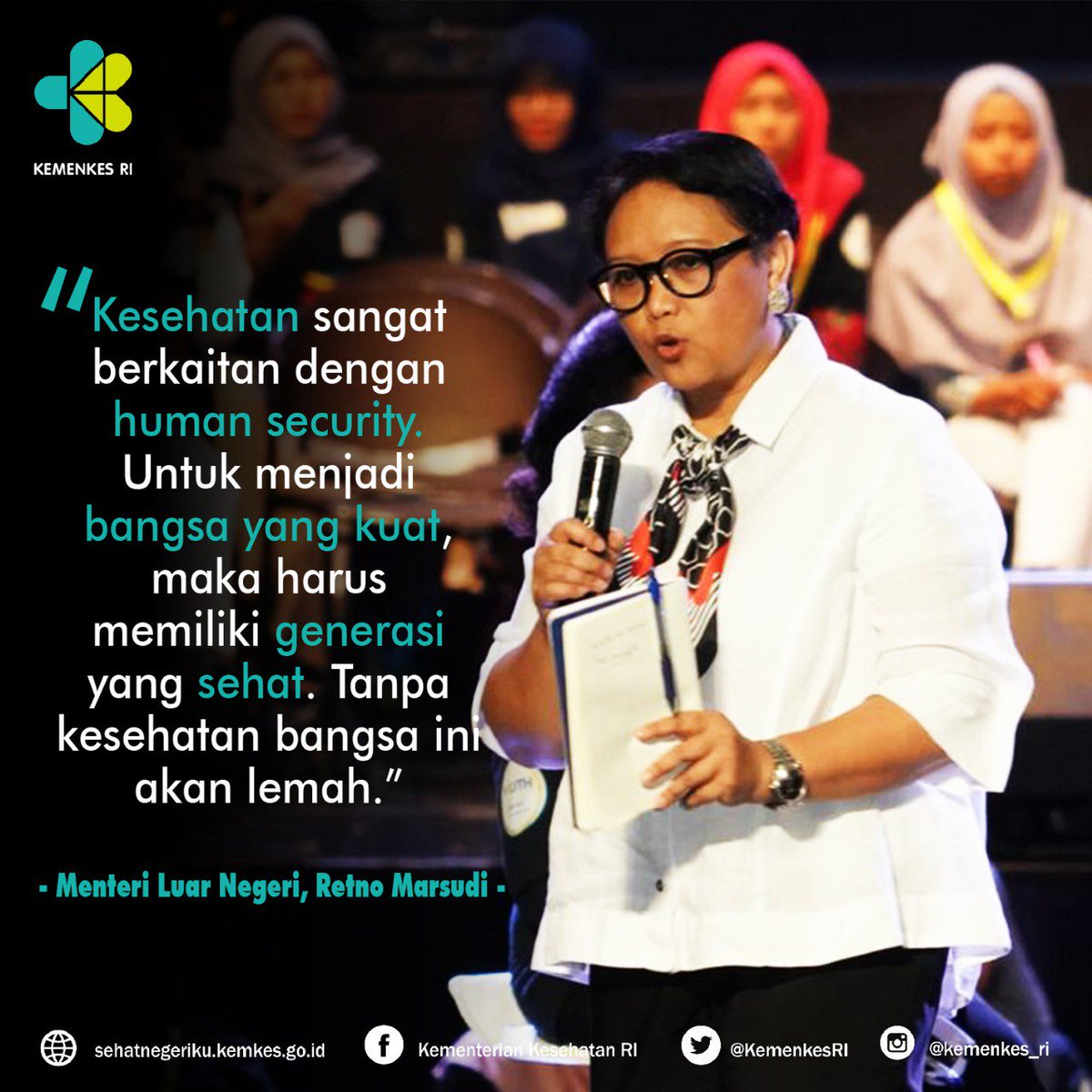KemenkesRI's tweet photo. Bangsa yang kuat adalah bangsa yang memiliki generasi yang sehat, karena kesehatan sangat berkaitan dengan human security 😉

Apakah kamu sudah siap menguatkan bangsa ini dengan menjaga kesehatan diri sendiri? 😊

#YouthTownHall
#Youth4Health
#PemudaSehatItuAku https://t.co/aOSC9gf1x7