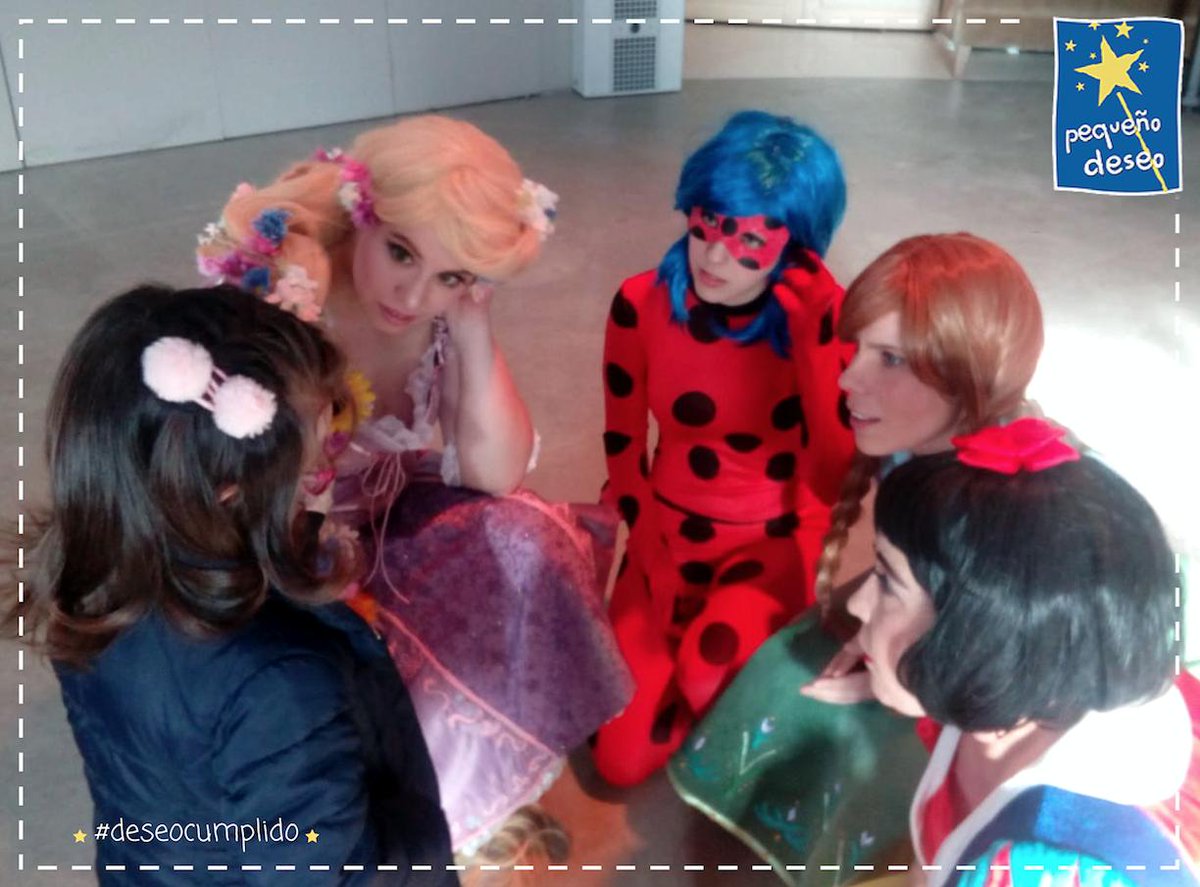 fpdeseo's tweet photo. A Lucía le encanta jugar a ser "Rapunzel" o "Ladybug"👸Paseando por el Retiro encontró a estos personajes y pasó unos momentos increíbles jugando, bailando y merendando. Gracias a @Fanvencion, #FloridaRetiro y @AyreHoteles👏, por hacer posible este #deseocumplido💫 https://t.co/AEhSy0arFO