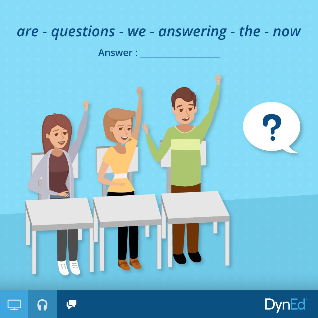 2. Share postingan ini dan mention 5 teman FB atau Twitter kalian supaya ikutan #DynEdQuiz juga. 🖐

3. Urutkan kata-kata diatas menjadi sebuah kalimat, lalu tulis jawaban kalian di kolom komentar post Facebook atau reply tweet <a href="/dyned_indonesia/">DynEd Indonesia</a> di Twitter. 💭

(2)