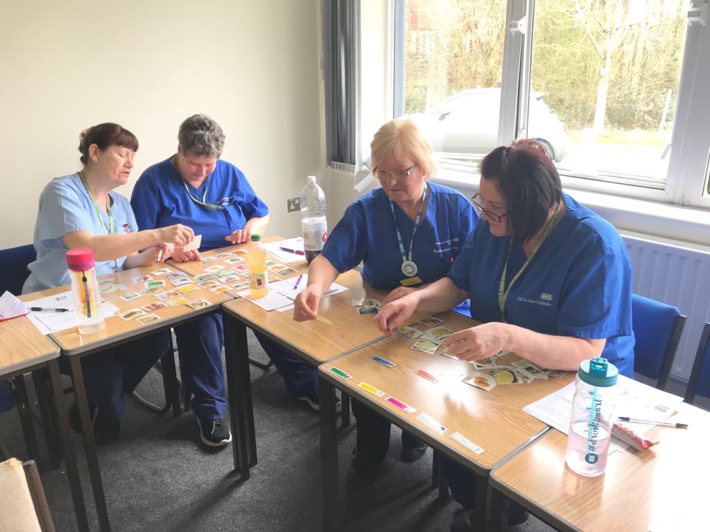 TPeters_MCM's tweet photo. Dysphasia Awareness Training for House keepers and HCA. Great interaction and participation. Engaging and informative delivery by Laura Jones. Have you booked your space? Speak to your matron or team lead
#ourmarvelousteams
#Smith8Anita
#mouthcarematters
#ESHT_ClinEd
#weareOOH https://t.co/Vg2fbwpAf9