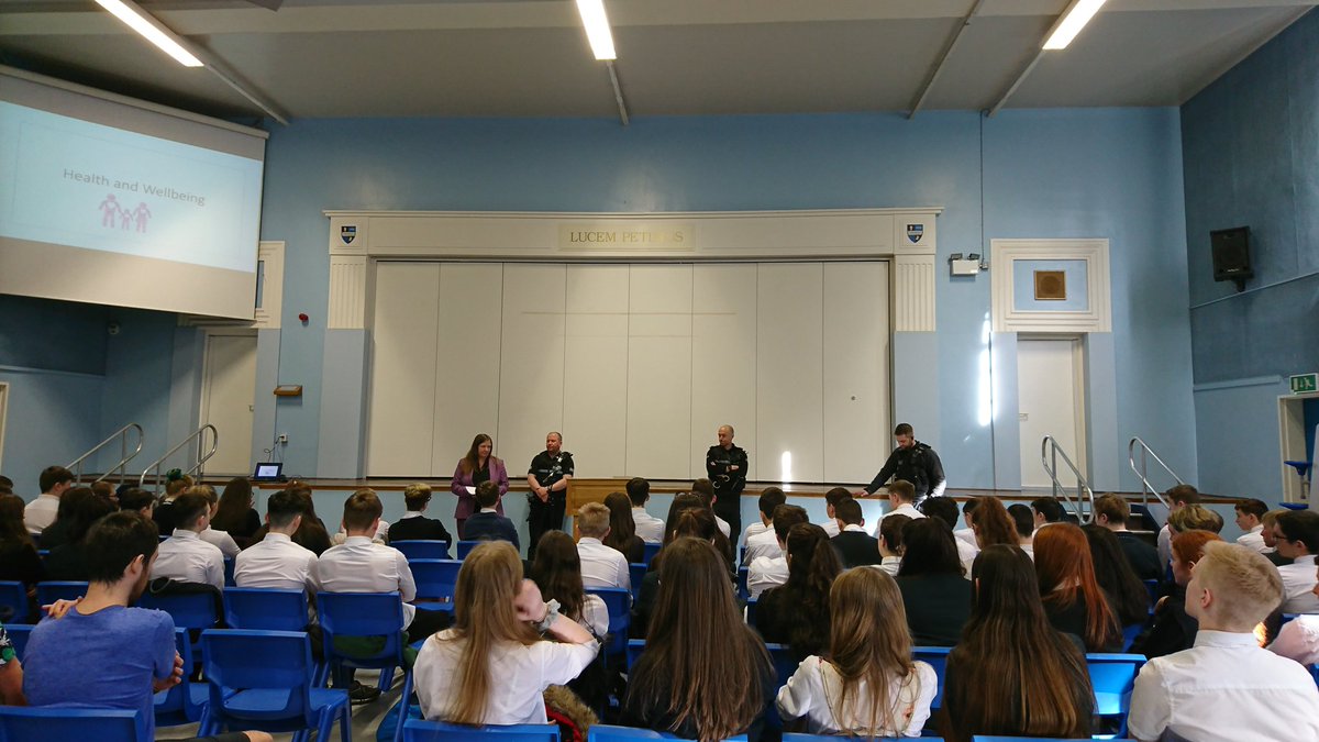 NWAngusRuralPC's tweet photo. Attending @WebstersHigh today along with @ForfarCentrePC @KirriePC Sgt Crichton and officers from the dog section for a drugs awareness input as part of health and wellbeing week https://t.co/IfCo1HKTC6