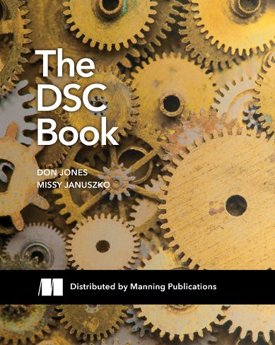 Dhabolt's tweet image. New @ManningBooks eBook: "The DSC Book" by Don Jones @ConcentratedDon and Melissa Januszko @TheDevOpsDiva #PowerShellDSC #PowerShell #DevOps @PowerShell_Team manning.com/books/the-dsc-…