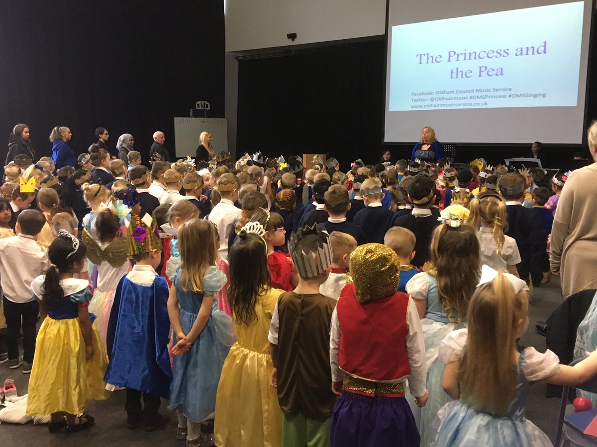a_preen's tweet photo. The princes and princesses have arrived for this morning’s performance of “The Princess and the Pea” @Oldhammusic #OMSPrincess #OMSSinging hosted by @NewmanRCMusic https://t.co/KNToDJvusD