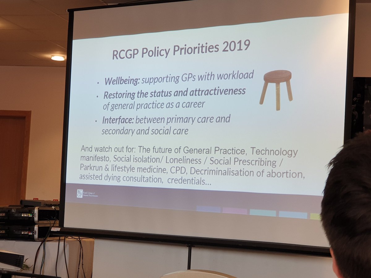 gp_south's tweet photo. Primary, secondary and social care need to be in balance - the 3 legged stool analogy @HelenRCGP #gpandme https://t.co/SAawWtNz0q