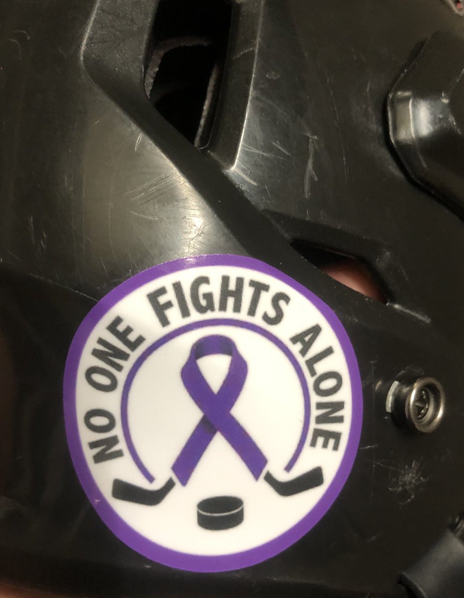 crewe27's tweet photo. The @KingsWestern will wear these stickers for the remainder of this season in support of goaltender Lucas Wiseman’s younger sister, Rebecca. Rebecca was diagnosed with Hodgkin's lymphoma in January and is currently undergoing treatment in St. John’s. https://t.co/EXq2MQ03jd