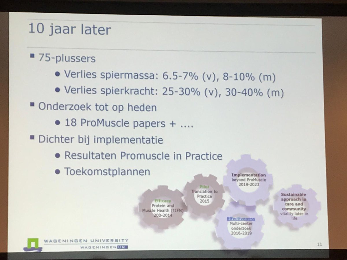 voedingindezorg's tweet photo. Slotbijeenkomst Promuscle in de Praktijk: Prof Lisette de Groot presenteert trots hoe kennis toepasbaar wordt voor in de praktijk. #ouderen #functionaliteit #eiwit #krachttraining @WUR https://t.co/aT4F0rnfSA