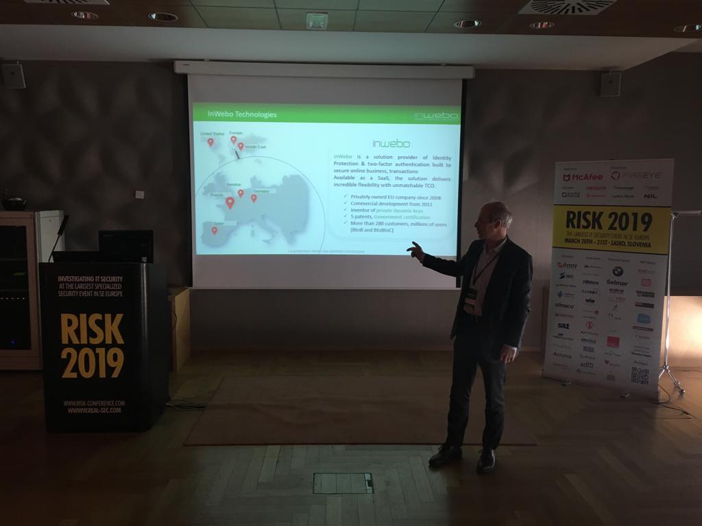 InWeboTech's tweet photo. We're live at #Risk2019, @operroquin 's presentation on "Disruptive Authentication technology (MFA) for the best user experience" went really well, thank you for attending
#inWebo #MFA #Frictionless #UX https://t.co/3lTbX9zYjl