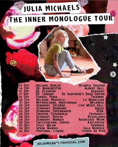 UniversalSpain's tweet photo. .@juliamichaels llega con #TheInnerMonologueTour a Madrid el próximo 4 de octubre ¿Nos preparamos? https://t.co/gWmkvbgN95 https://t.co/Va5HlDqkyF
