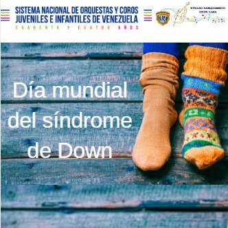 En la música todos son iguales de importante por eso el núcleo CICPC se hace parte de la campaña Medias Disparejas para celebrar el día del Síndrome de Down