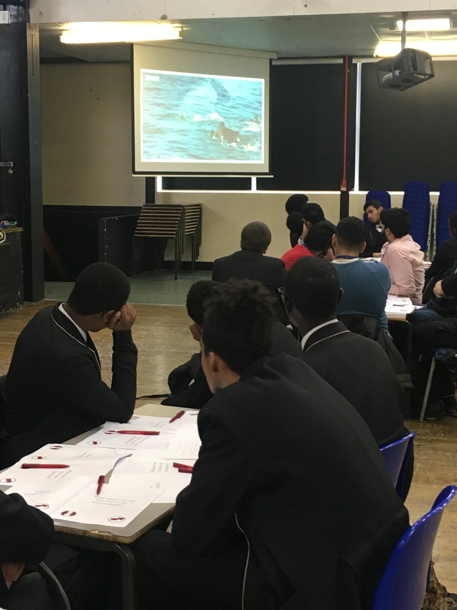 ErnestBevinAcad's tweet photo. Today @EbcPurpleTies and Sixth Formers are taking part in a workshop run by @Pret and @the_ttrust looking at sustainability. The day was introduced by COO of Pret and former Bevin student, Pano. #lookingtothefuture https://t.co/0OQEli5pIT