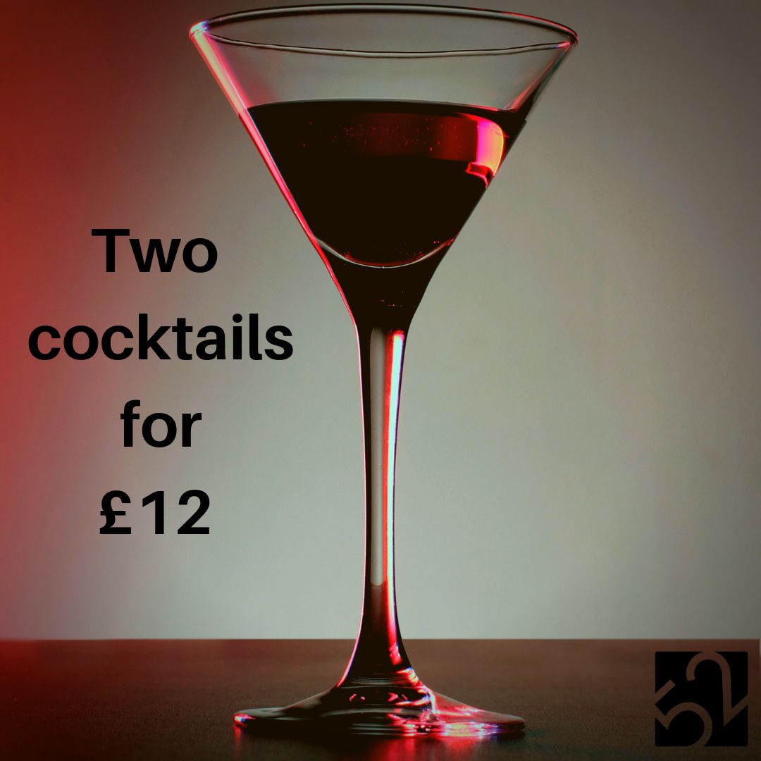 52gasstreet's tweet photo. Our just the tonic offer includes a special offer on cocktails. Two cocktails for £12. 
Available Sunday to Friday all day and till 8pm on Saturdays
🍸
🍸
🍸
🍸
#cocktailchat #boozytalk #afterworkdrinks #gin #vodka #cocktails #52gasstreet #canalside #mailbox #broadstreet #gasst https://t.co/mQ1M8P9dgy