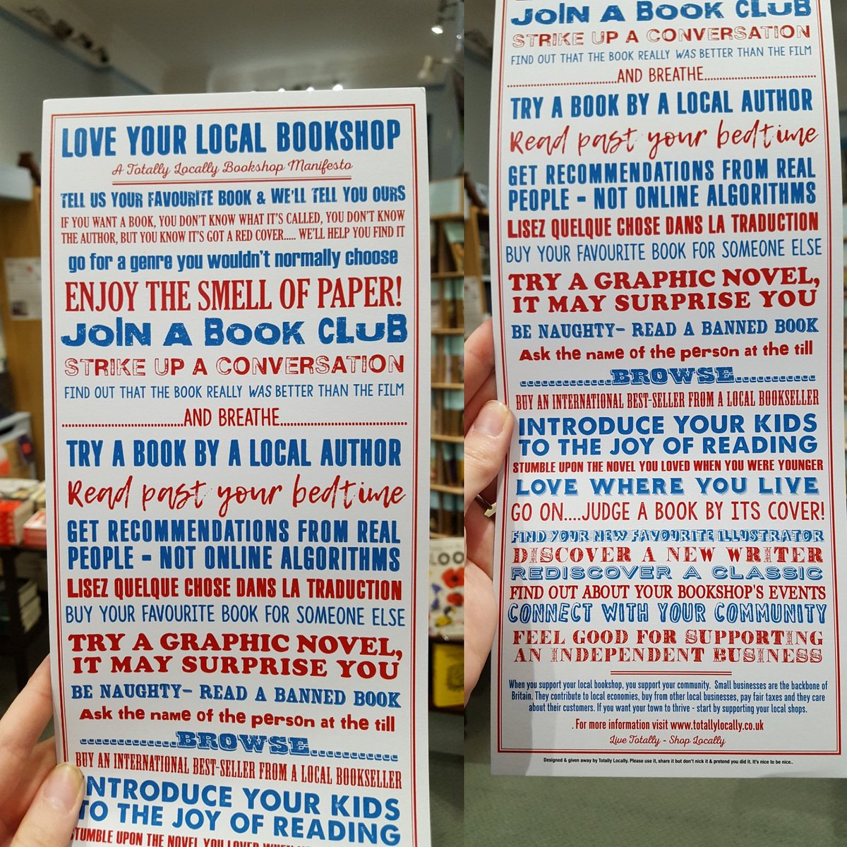 ImaginedThings's tweet photo. Just recieved this beauty from Totally Locally - isn't it beautiful ππ if you've ever wondered about why you should visit your local bookshop here's lots of great reasons! Now where to put it... ! Thank you @BAbooksellers and @1totallylocally ! #notjustabook #shoplocal https://t.co/T3wzDqi6ZD