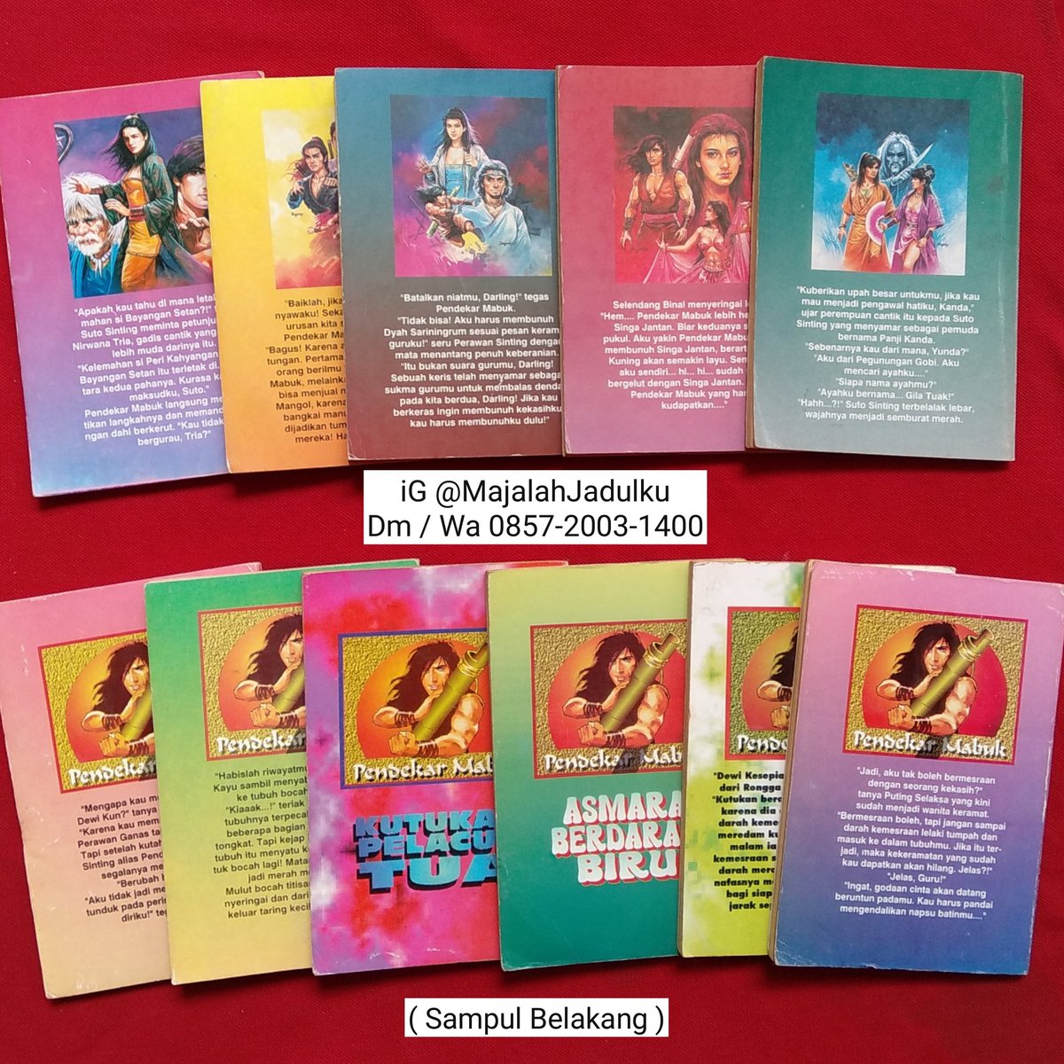 majalahjadulku's tweet photo. Cerita Silat PENDEKAR MABUK
#jual #buku #novelcersil #cersil #ceritasilat #readystock #pendekarrajawalisakti #teguhs #noveljadul #novellawas #koleksinovel #koleksijadul #novellama #90an #90s #generasi90an #olshop #tokobuku #jadul #lawas #kenangan #jamandulu #nostalgia #indonesia https://t.co/Dh4E5C91vX