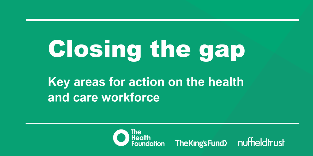 We think that without the decisive action set out in our report today with @TheKingsFund and @HealthFdn, NHS nurse shortages will double to 70,000 and GP shortages in England will almost triple to 7,000 by 2023/24. Here are some of our solutions to plug the gaps ⬇ THREAD