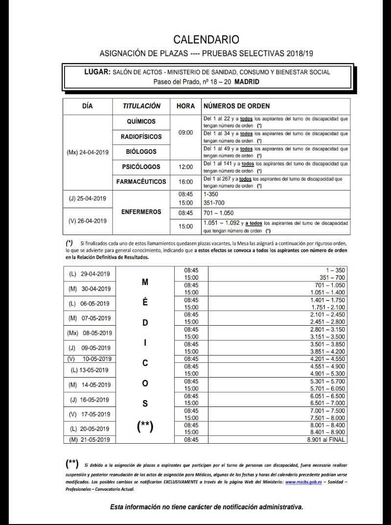 planEIR's tweet photo. Ya tenemos fechas para elección de plazas #EIR!!

Nos vemos el jueves 25 de abril. https://t.co/Fj7qutimhI