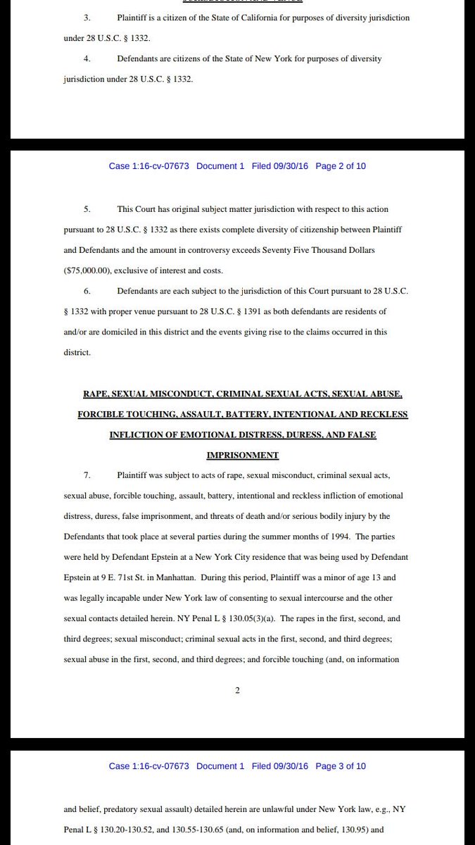 maryhilliard45's tweet photo. Oh, this is only a tiny piece of what happened to her. This court doc. You can hear her interview at https://t.co/vIjXDqceOa
Katie J's Testimomy. Search it here. Graphic detail about being at Jeffrey Epstein's house, raped by Trump. #StandForAmericans #JusticeForKatie https://t.co/iJHjoHHooa