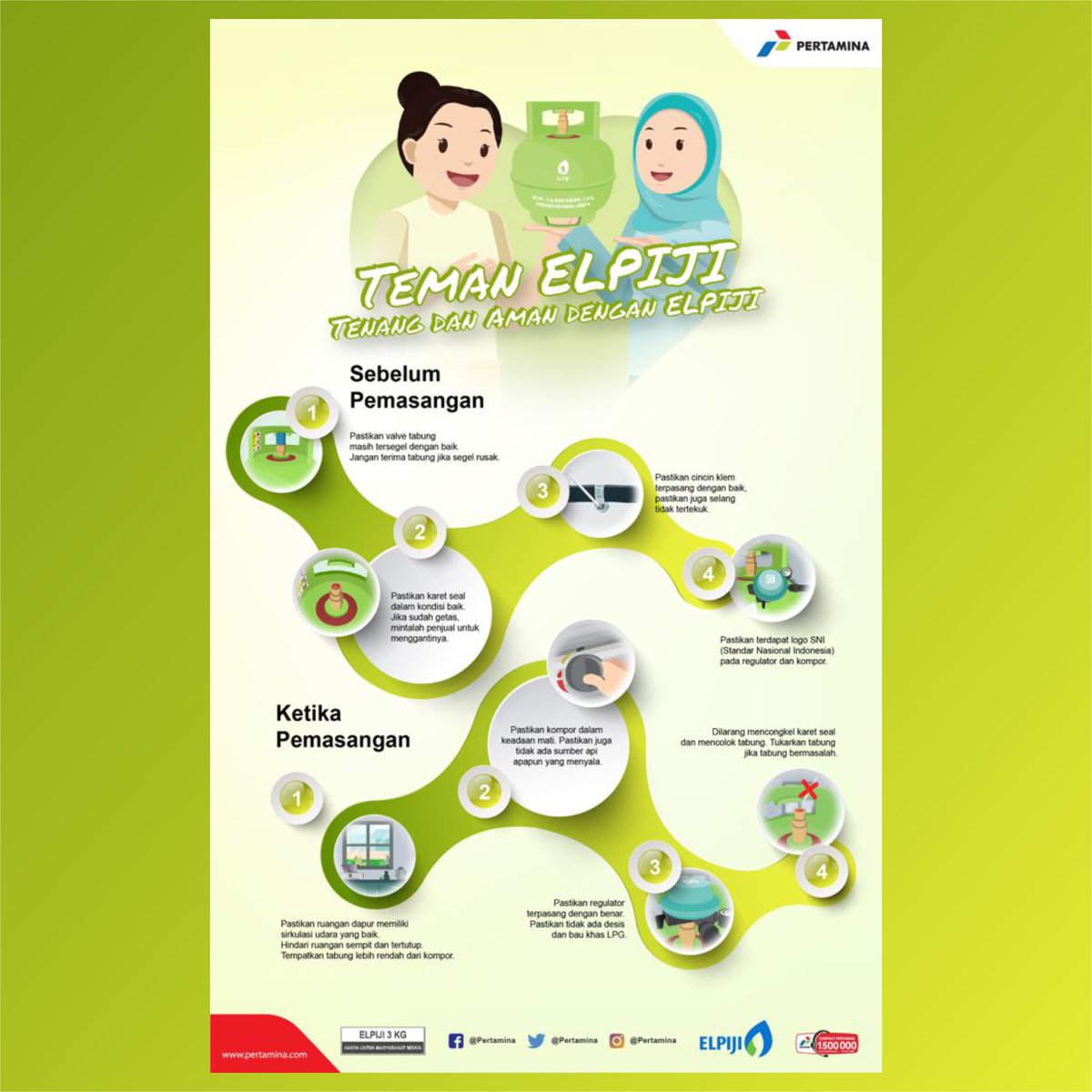 4_BSejati's tweet photo. Holla sobat, simak yuk informasi sebelum dan sesudah pemasangan tabung Elpiji, Agar kamu tetap aman dalam memasak.

#4bsgroup #brightgas #jadilebihaman #pertamina #elpiji #mor3lyfe #jakarta #jktinfo https://t.co/KfGFIHWcbz