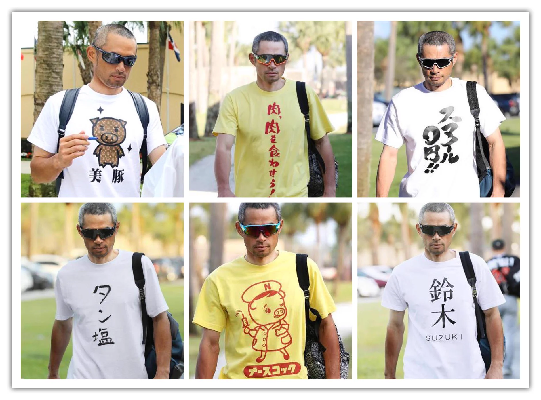イチロー選手の歴代おもしろTシャツｗｗｗ見てるだけでもおもしろいｗｗｗ