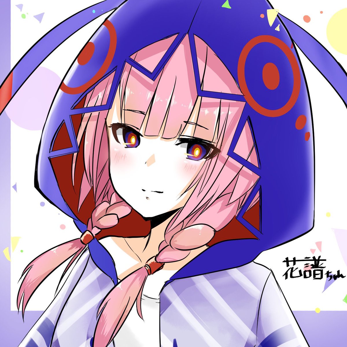 ながえゆあ 花譜ちゃんおかえりなさい 歌声が大好きで 見た目もタイプです 喋り方も可愛いの おかえりなさい記念に イラストを描かせていただきました パロウさんの絵も大好きです 花譜 ちゃん