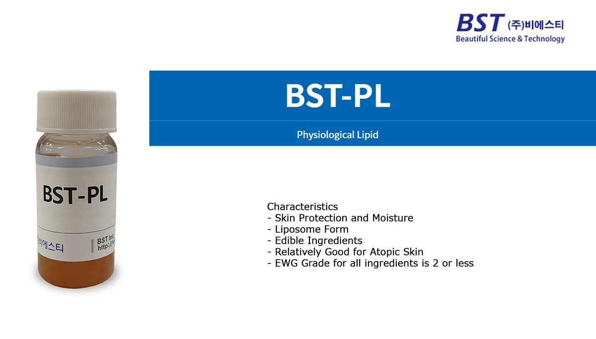 BSTkorea's tweet photo. Are you looking for #Moisturizer #lotion #material #Korea? - Skin Protection and Moisture, - Liposome Form- Edible Ingredients, - Relatively Good for Atopic Skin https://t.co/QjB9YTzKpK