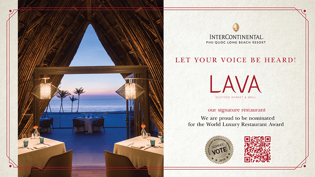 ICPhuQuoc's tweet photo. We're incredibly excited for LAVA to be nominated the 2019 World Luxury Restaurant Awards! We would be very grateful for your vote here: https://t.co/cPHk0GcBL2
@WLRAwards
#WLRAwards #WLRAwards2019 #luxuryrestaurantawards https://t.co/YNo4KDq0ZO