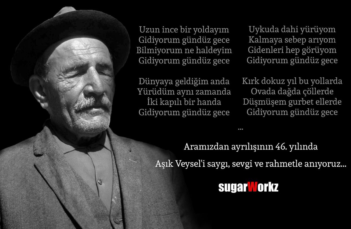 Aramızdan ayrılışının 46. yılında Aşık Veysel’i saygı, sevgi ve rahmetle anıyoruz ... #AşıkVeysel