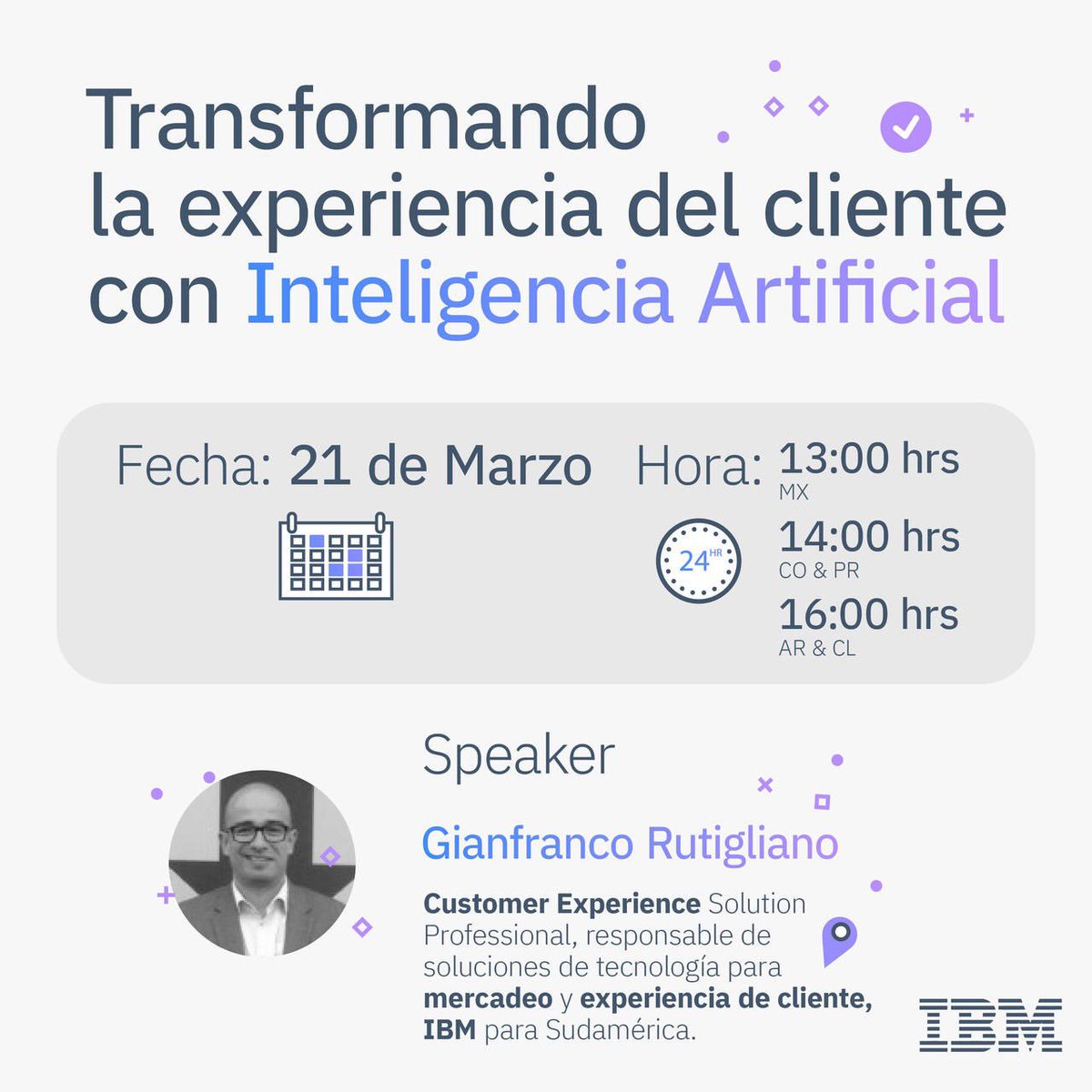 carolacp18's tweet photo. Hoy aprenderás cómo transformar la experiencia de tus clientes con Inteligencia artificial. Inscríbete aquí en nuestro Webinar: https://t.co/1VgbCBqSxZ #WCE #Watson #InteligenciaArtificial https://t.co/U5IgDIlFbo
