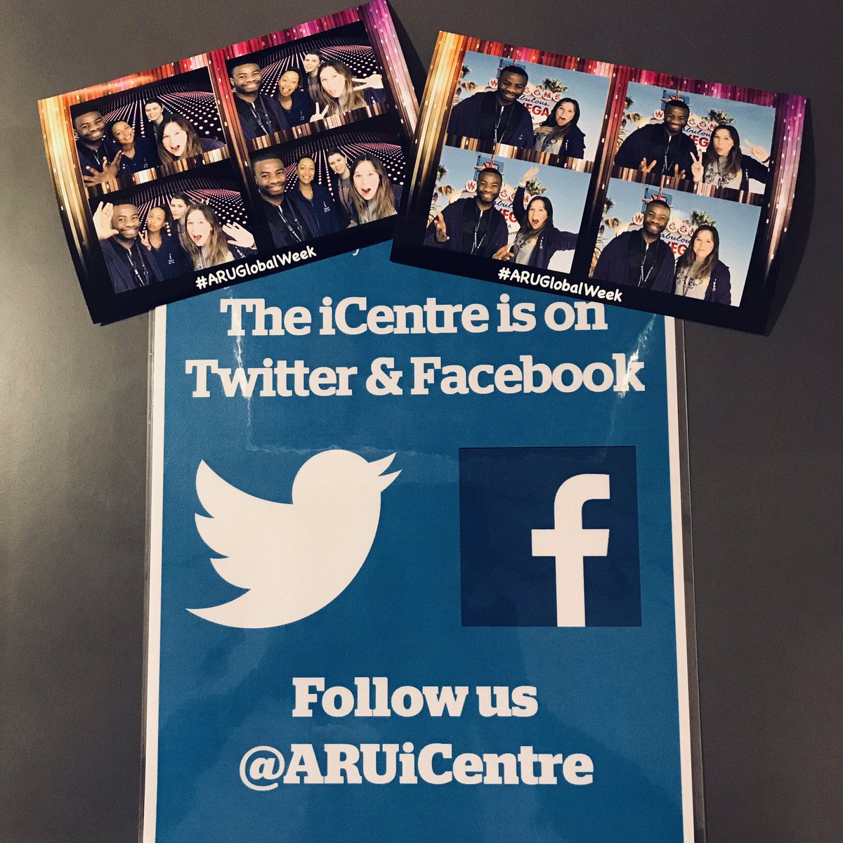 ARUiCentre's tweet photo. We thoroughly enjoyed the @AngliaRuskinSU photobooth as part of #ARUGlobalweek, don’t forget to follow the iCentre social media outlets for updates on submissions, work collection and much more #ARU10DoT https://t.co/FQALEy39l9