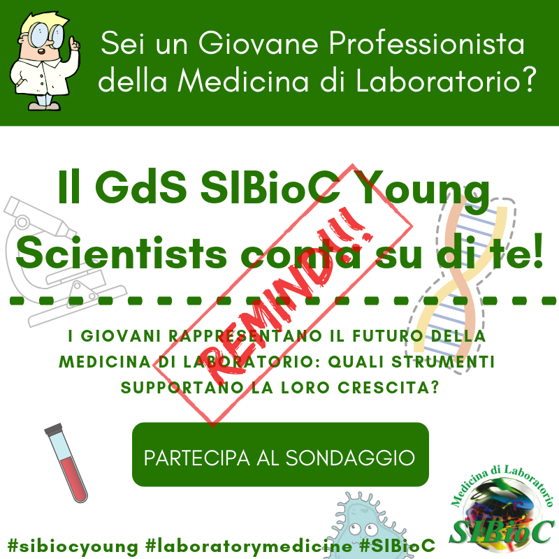 LabTestsIT's tweet photo. Sei un giovane professionista della #MedicinadiLaboratorio? Affrettati! Hai ancora poco tempo per partecipare al sondaggio! #Faisentirelatuavoce! 
#SIBioC #Giovani #biologi #medici #chimici #TSLB #biotecnologi https://t.co/Utmn40Vr0u