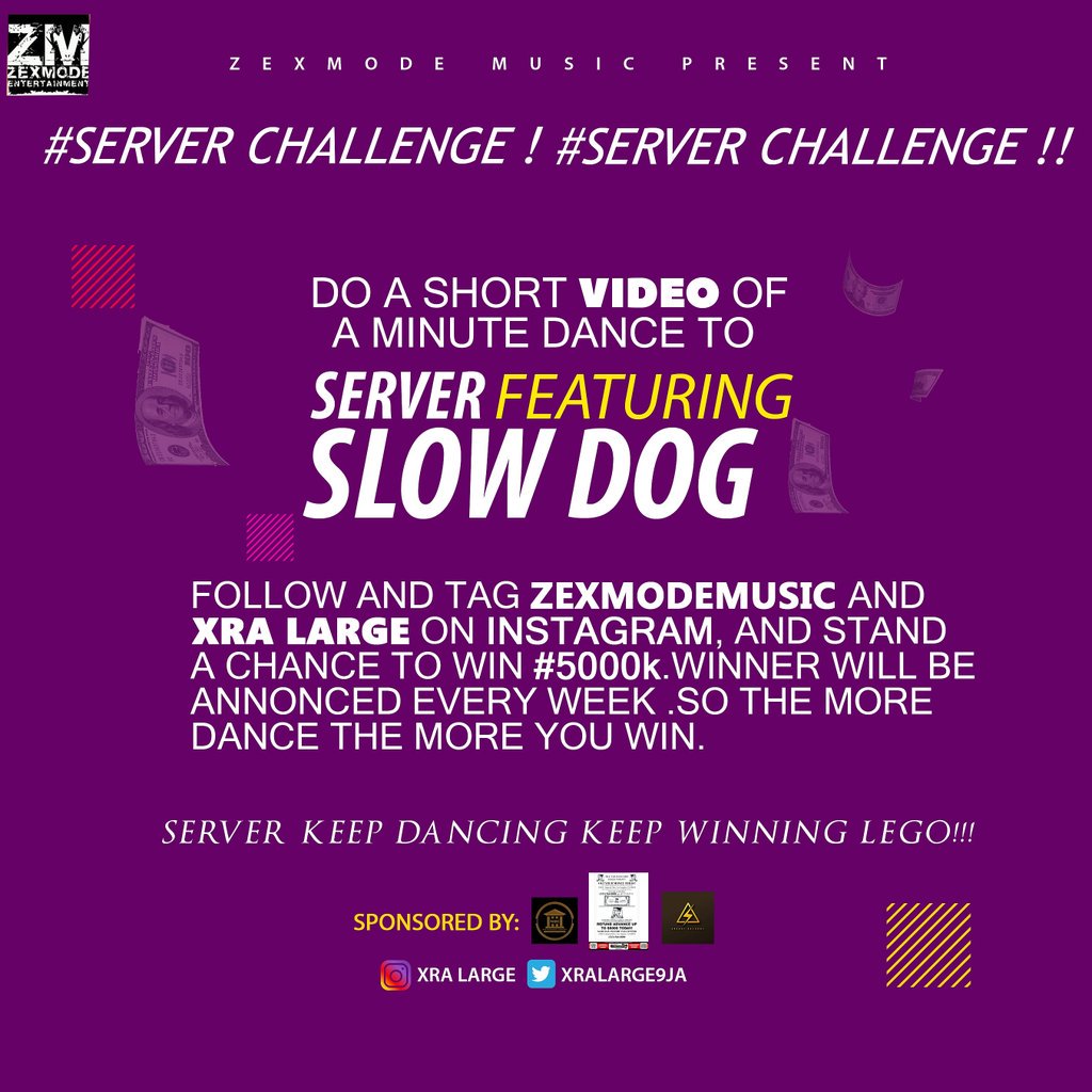 xralarge9ja's tweet photo. #Serverchallenge
Do a short video of a minute dancing to #Server ft slow dog, follow and tag @zexmodemusic and @xralarge on Instagram and stand a chance to win 5k, winners will be announced every week
So the more dance the more dance the more win
#Zexmodemusic
#Wenevergonstop https://t.co/gRc8UT90Rx