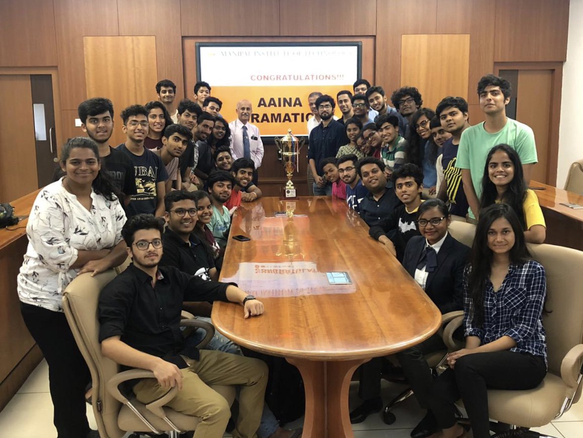 deepthisTOI's tweet image. #AainaDramatics of #ManipalInstituteofTechnology won the overall championship at #VelloreInstituteofTechnology’s culture festival “Vibrance”. #Manipal