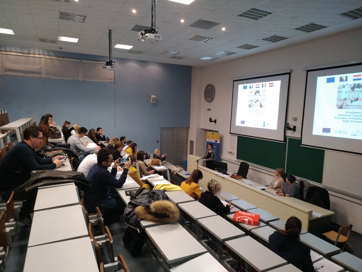 RecognitionB's tweet photo. Jučer u Mostaru smo imali radionicu s visokoškolskim ustanovama. Zahvaljujemo svima na interesantnim diskusijama i iskustvima. Hvala i Sveučilištu u Mostaru na gostoprimstvu @eubih 🇪🇺🇫🇷🇭🇷🇧🇦🇱🇻 https://t.co/2kqGqrSF3S