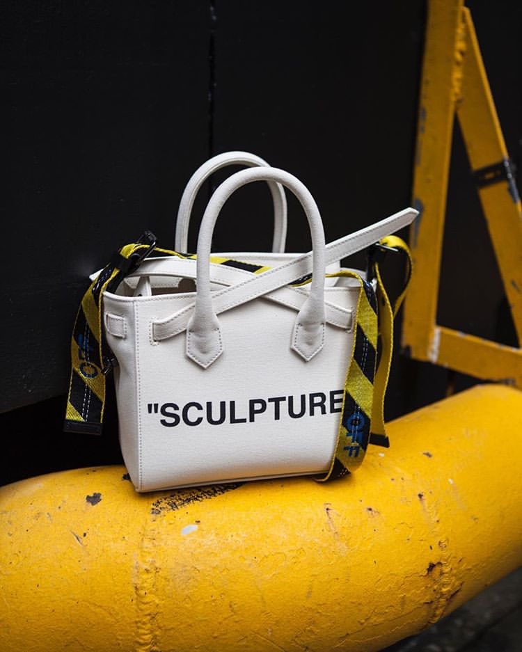 off white sculpture tote bag