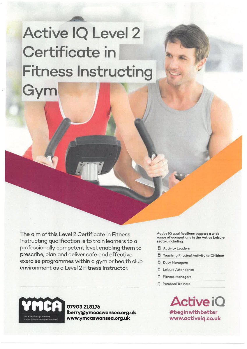 Mark_YMCA's tweet photo. If your looking for a fresh start and a career where you can help make people feel better about themselves why not contact me or @LeonYmca for more information #fitness #WellBeing #gyminstructor #CPD https://t.co/FKMz2QexiU