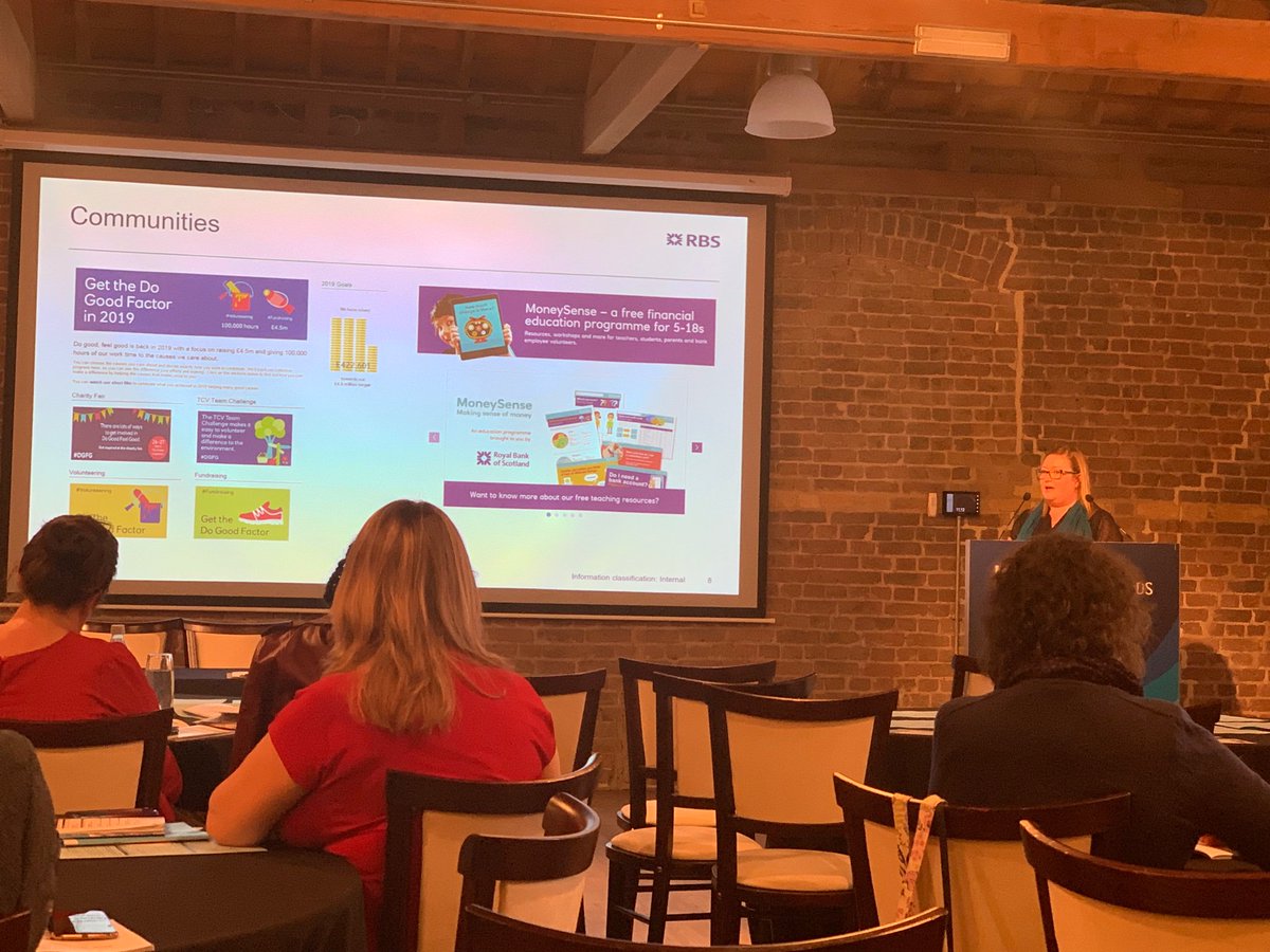 MatthewNFawcett's tweet photo. Great to see Kerry Freeman talking about the cultural journey at @RBS especially as the bank tackles financial illiteracy and builds pride within their workforce. #EmployeeEngagement #ForGoodnessSake https://t.co/uRQqKTvQx0