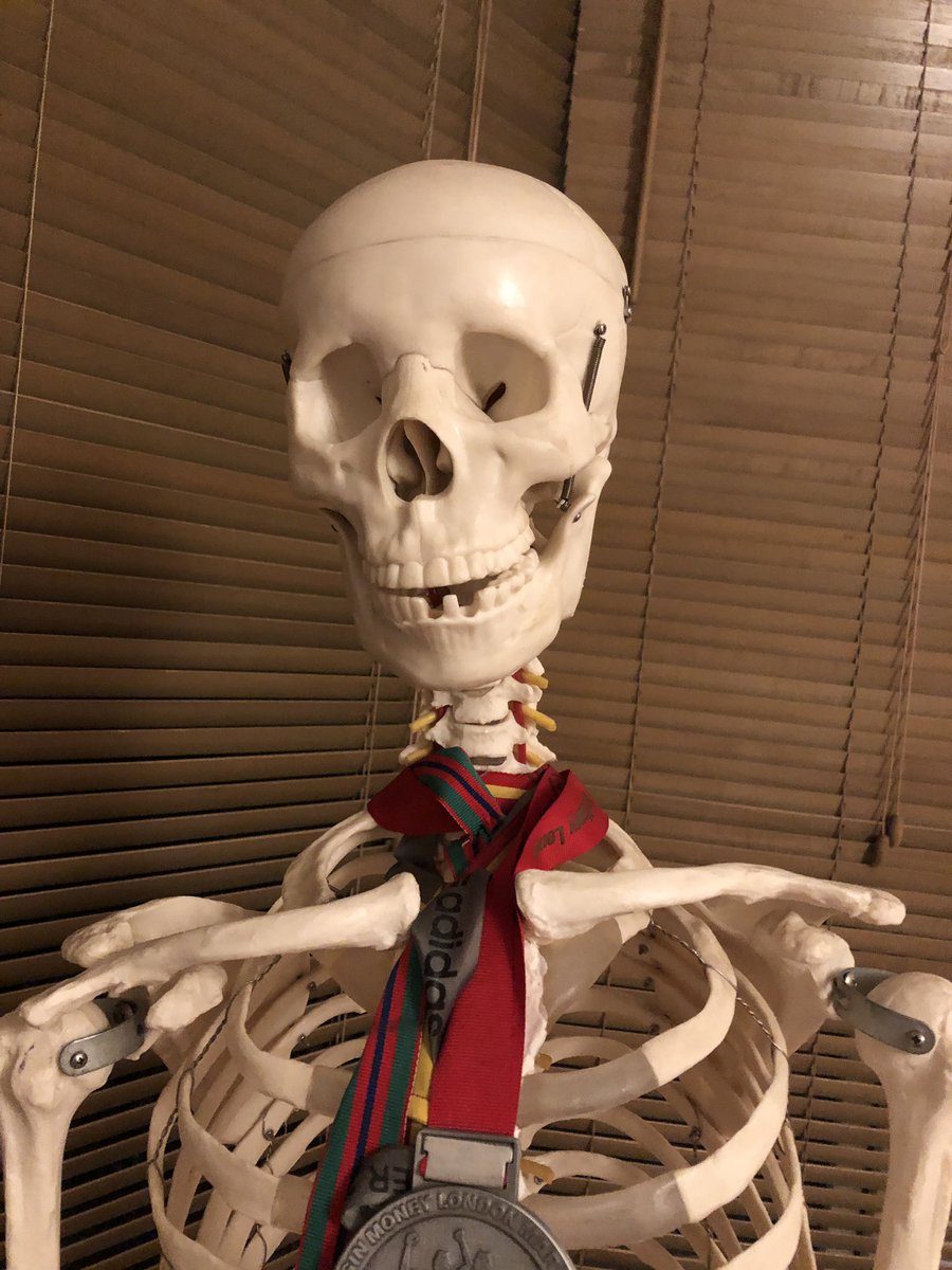 Pre-London Marathon week is already getting booked up, so please get in touch early if you need a pre-marathon massage! Sid the skeleton and I look forward to hearing your marathon hopes. #marathonprep #marathonready