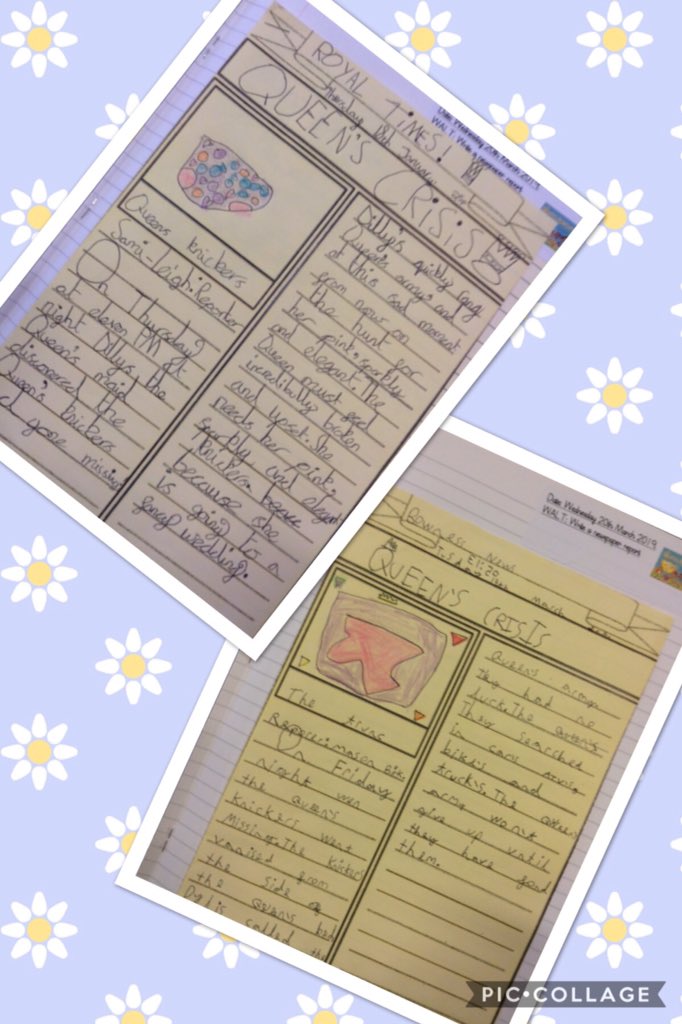 HuptonMiss's tweet photo. Did you know the Queen has lost her knickers?! Year 2 have written some fabulous newspaper reports all about the disaster!! https://t.co/dg3MNgN0h7