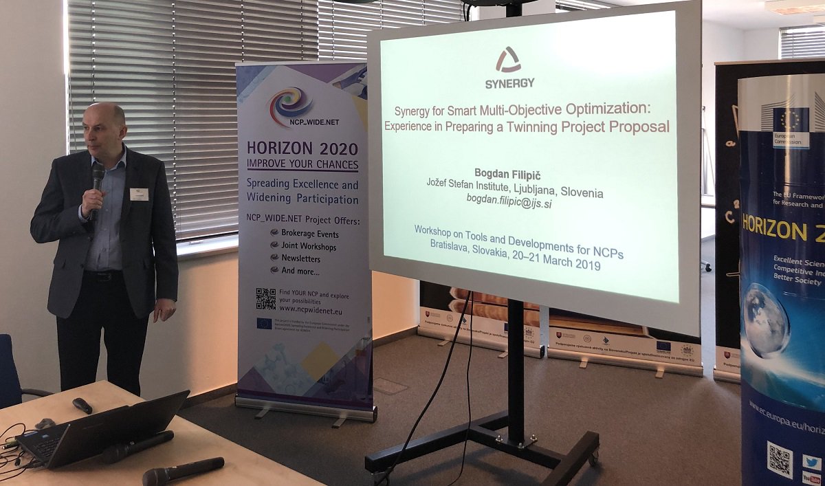 Bogdan Filipič (@bogdanfilipic) on Twitter photo I'm delighted to be able to share our experience in preparing a #H2020 Twinning project proposal with NCPs and coordinators of other Widening projects in #Bratislava <a href="/NCP_WIDENET/">NCP_WIDE.NET Project</a> <a href="/SynergyTwinning/">Synergy Project</a> I'm delighted to be able to share our experience in preparing a #H2020 Twinning project proposal with NCPs and coordinators of other Widening projects in #Bratislava <a href="/NCP_WIDENET/">NCP_WIDE.NET Project</a> <a href="/SynergyTwinning/">Synergy Project</a>