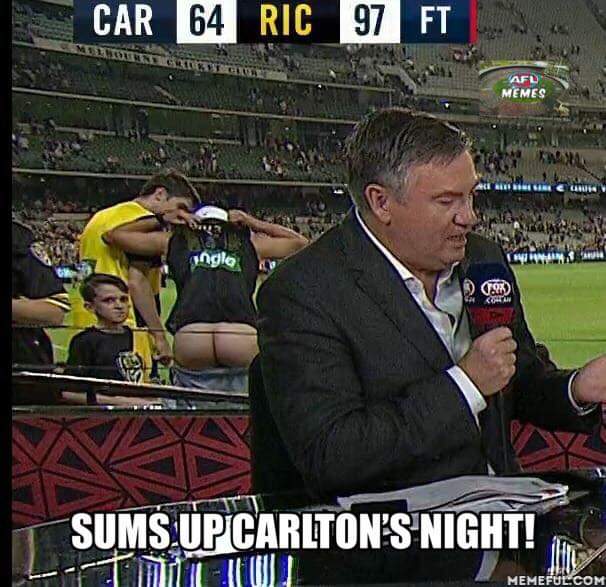 Sam Newman On Twitter You D Think Carlton Might Win But If A Tackle By Mckay On Richmond S Broad Is Not Rewarded Towards End Of 3q Why Bother Predicting Richmondcarlton