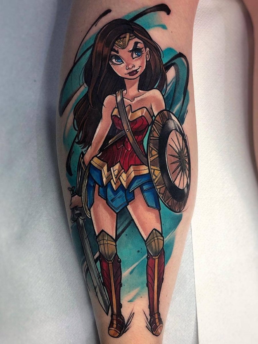 Superman and Wonder Woman Power Tattoo Waterproof Temporary Body Tattoo