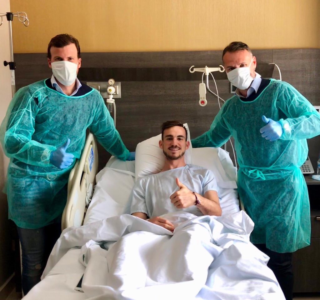 Fabián, en el hospital (Vía Selección española de fútbol).