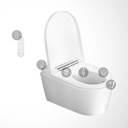 Dit is de nieuwe Geberit AquaClean Sela – model 2019. 
Bekijk hem hier of in onze showroom, het is echt een plaatje! bit.ly/2Tp24Be