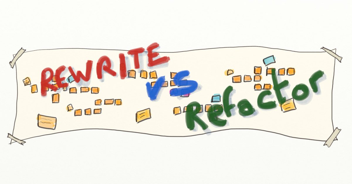 pbourgau's tweet image. New post today &quot;Rewrite Vs Refactor? Get Insights from #EventStorming and #DDD&quot; buff.ly/2Fmsxe1#Refact… #EvolutionaryDesign