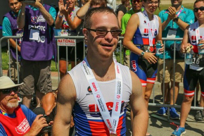 Today, we are celebrating #WorldDownSyndromeDay with athletes like Ben, who have never let anything stand in their way as they chase their dreams! 

Get to know these athletes ➡ bit.ly/2FhPTBl. #MeetTheDetermined
