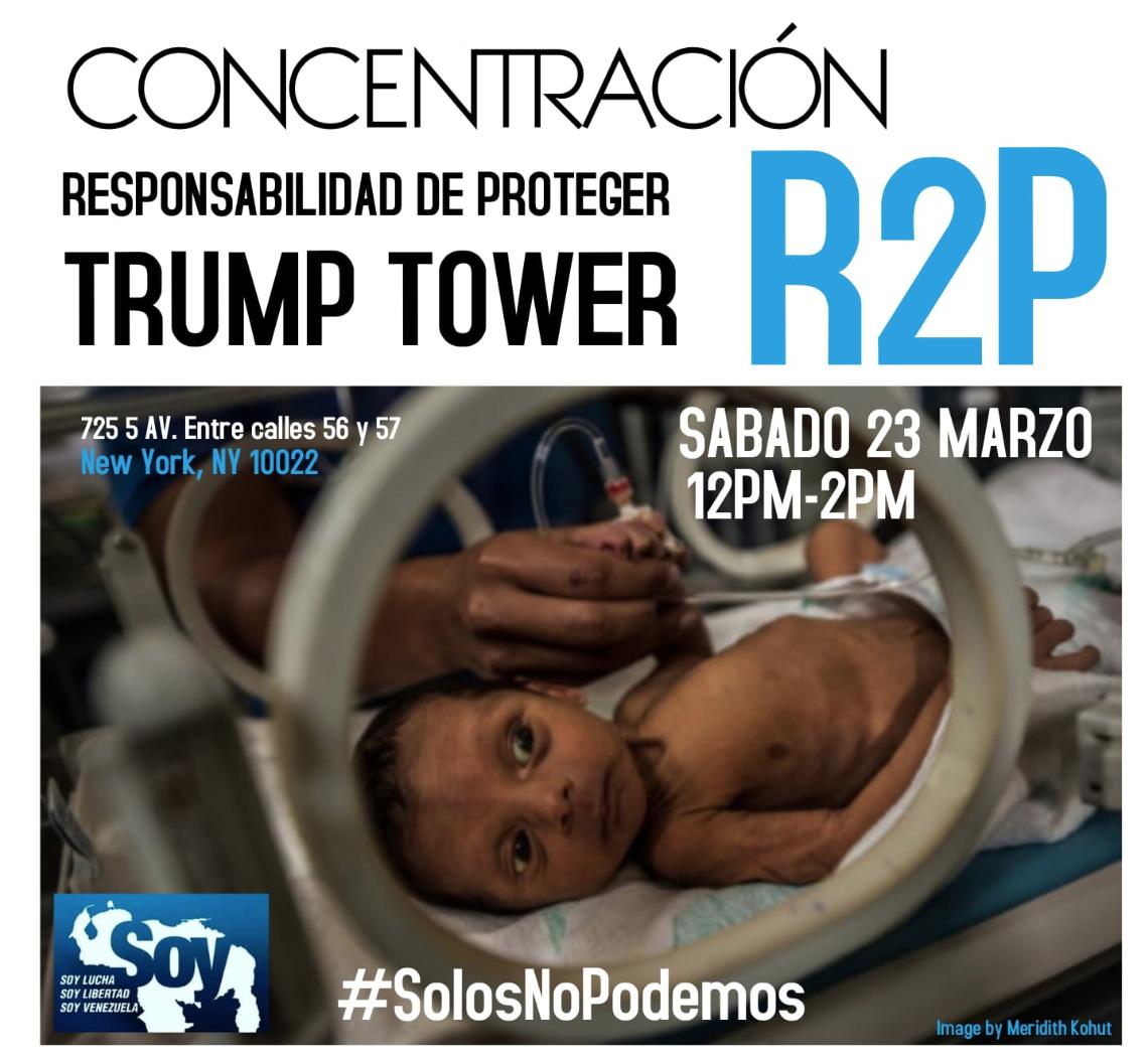 #Venezolanos en #NYC convocan concertación frente a la Torre Trump este sábado #23marzo bajo el lema 'Solos no podemos'  #AyudaHumanitaria #VenezuelaAidLive #VenezuelaLibre