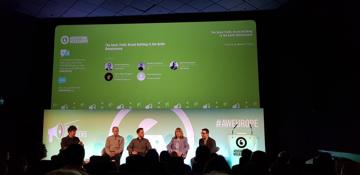 clemie_a_b's tweet photo. Brand building in the #audio renaissance - John-Paul Hughes @CommunicorpUK on the exciting creative potential for writing for the ear, the opportunity to spark a massive impact. #AWEurope https://t.co/9saLXZtLrp